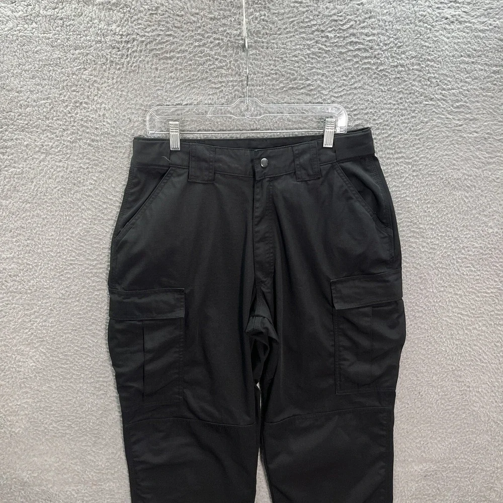 511 Tactical Pants Mens Large Long Black Ripstop Relaxed Fit TDU Cargo Workwear‎